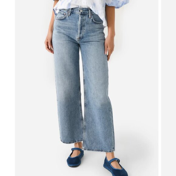 Agolde Denim - Agolde Ren Wide Leg Jeans in Disclosure Light Wash Relaxed Size 29